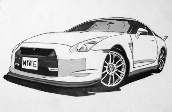 Раскраска Ниссан Скайлайн GTR r35