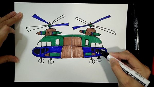 Вертолет для рисования