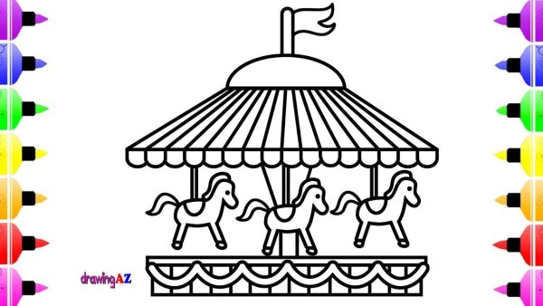 Карусель карандашом
