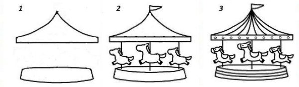 Карусель карандашом