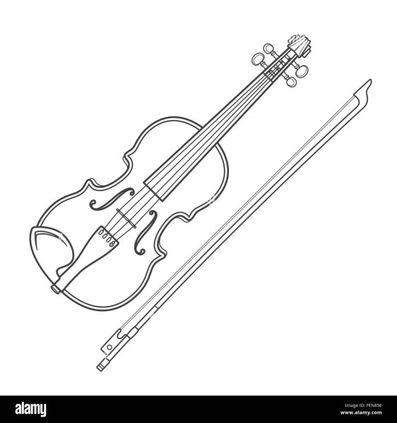 Скрипка рисунок