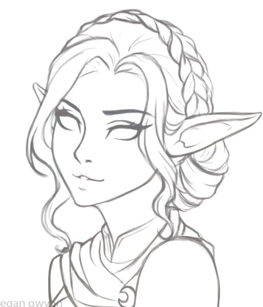 Эльф рисунок карандашом для детей