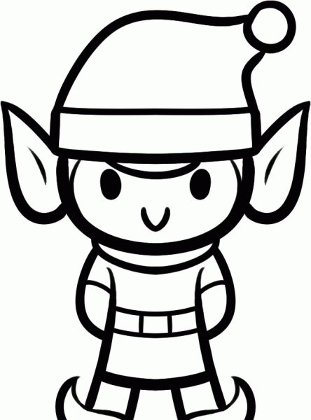 Эльф раскраска для детей