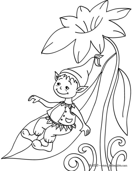 Нарисованный карандашом младенец эльфийка