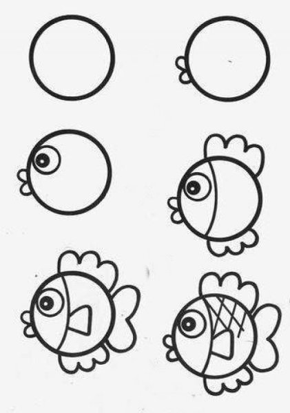 Схемы поэтапного рисования для детей