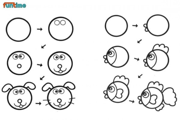 Поэтапное рисование для малышей