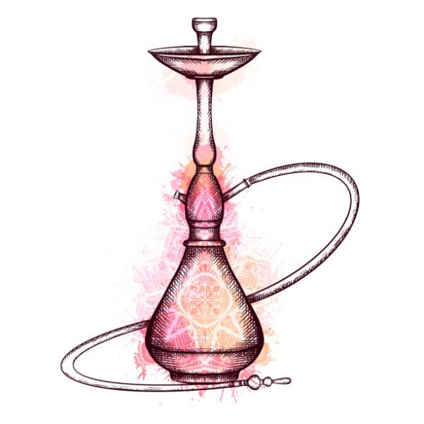 Рисунки кальяна пошагово