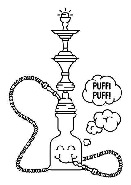 Кальян трафарет