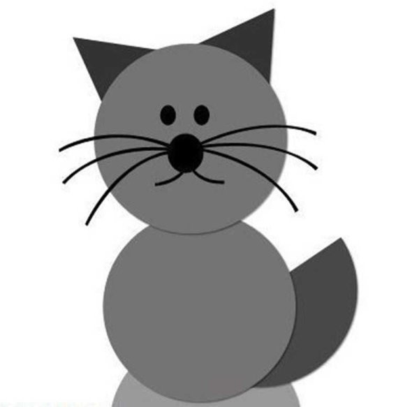 Аппликация из геометрических фигур