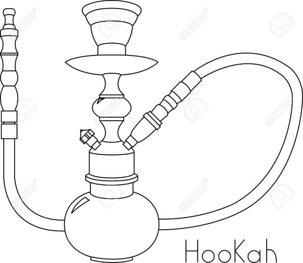 Трубка кальяна вектор