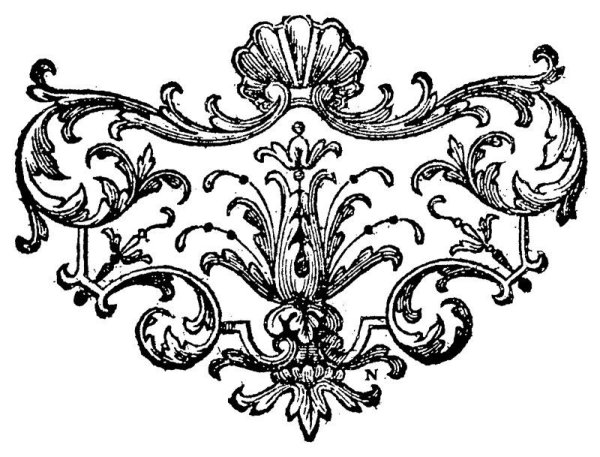 Акантовые листья в орнаменте эпохи Возрождения