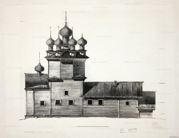 Кижи Церковь Преображения Графика