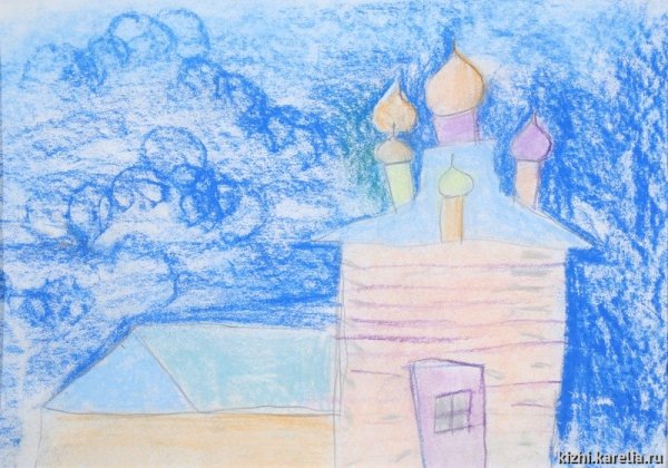 Церковь Кижи рисунок дети