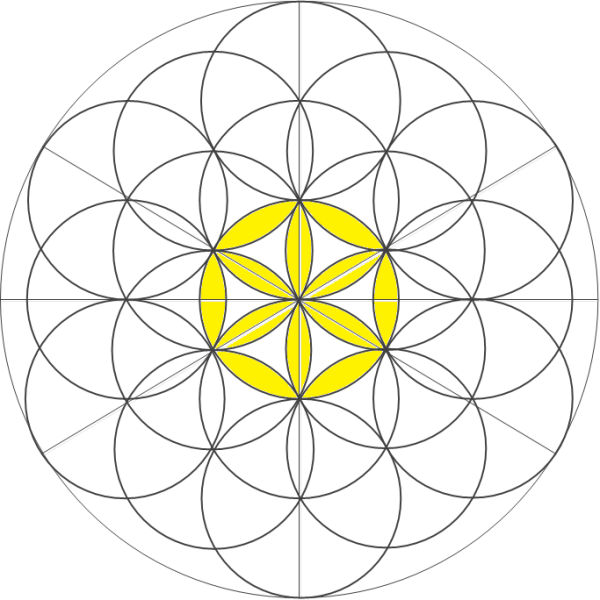 Узоры в круге циркулем