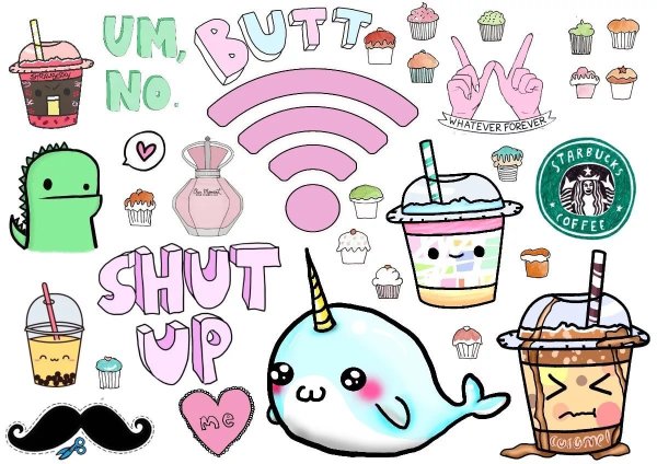 Рисунки для наклеек легкие