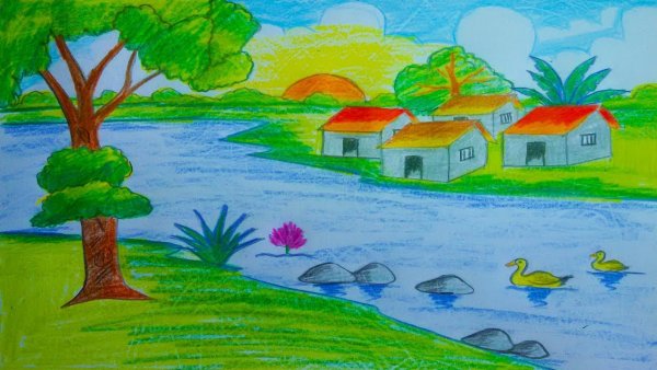 Рисунки для срисовки природа