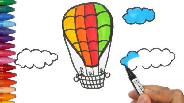 Воздушный шар раскраска для детей