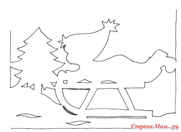 Трафареты новогодних игрушек