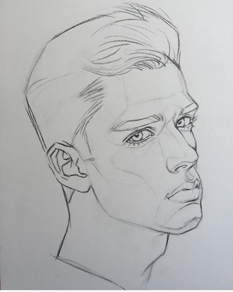 Зарисовки лица человека
