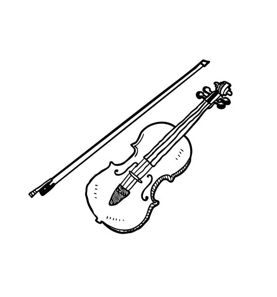 Скрипка рисунок для детей