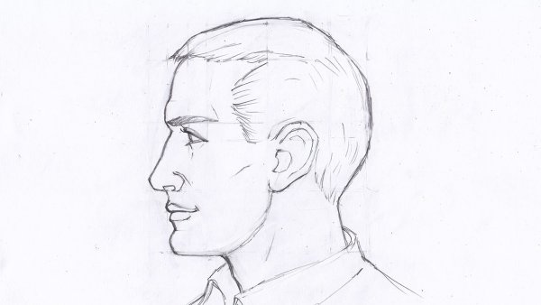 Лицо парня для рисования
