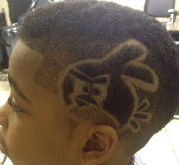 Детские стрижки с полосками