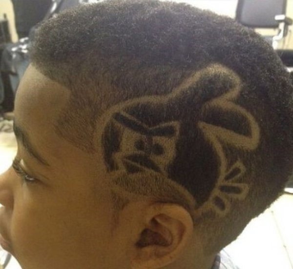 Полосы на голове стрижка детская