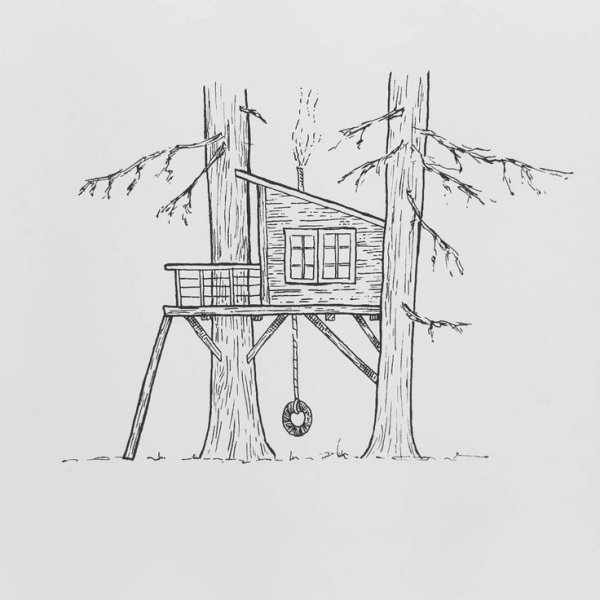 Нарисовать дом на дереве