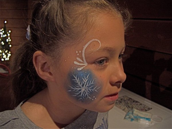 Новогодний аквагрим для детей простой