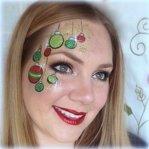 Новогодний аквагрим