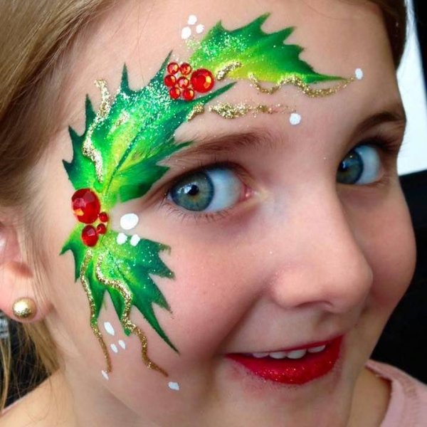 Новогодний аквагрим для детей