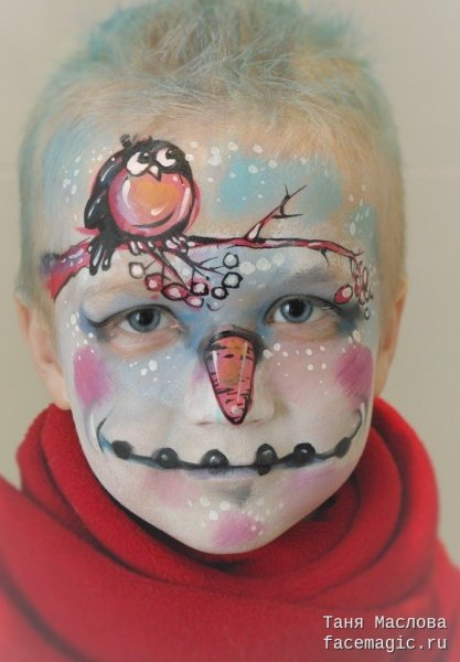 Новогодний грим на лицо