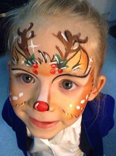 Новогодний аквагрим для детей