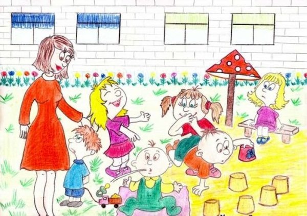 Рисование мой любимый детский сад