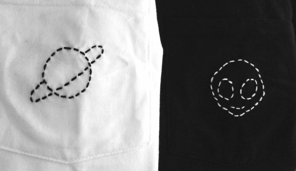 Минималистичные вышивки на одежде