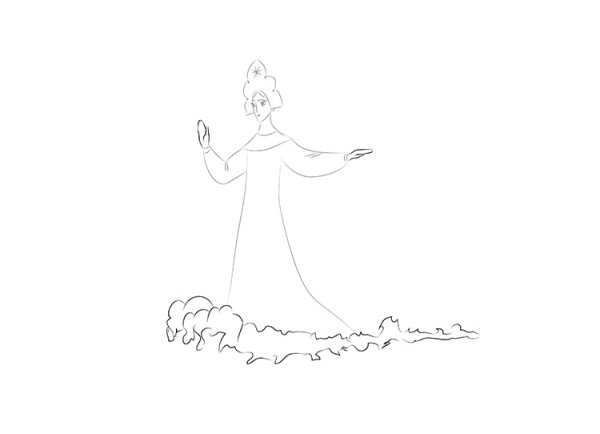 Царевна лебедь рисунок