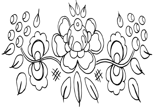 Гжель раскраска