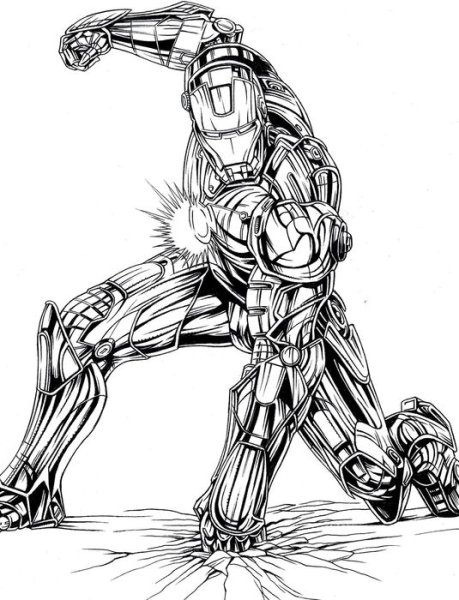 Железный человек эскиз просто