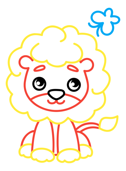 Раскраска «львёнок»