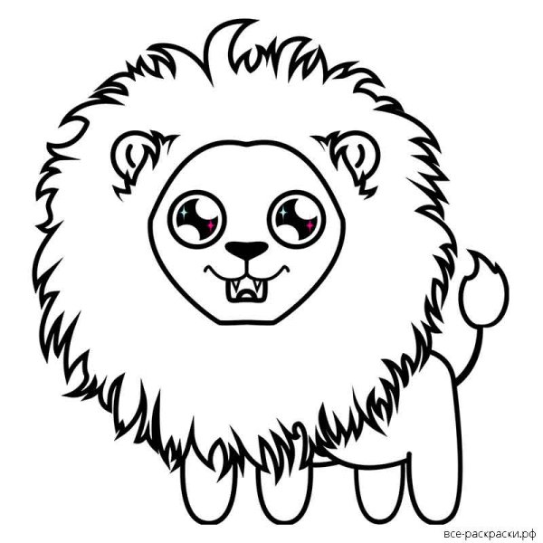 Раскраска Лев в Африке