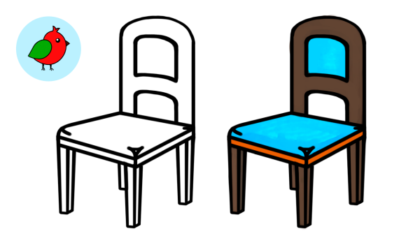 Стул картинка для детей раскраска