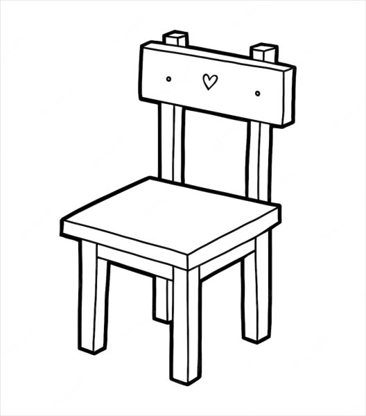 Раскраска детский стульчик
