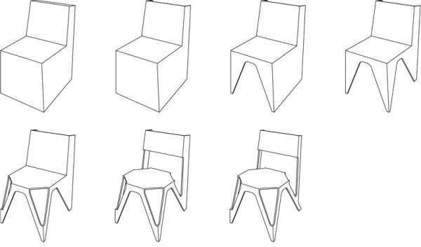 Поэтапное рисование стула