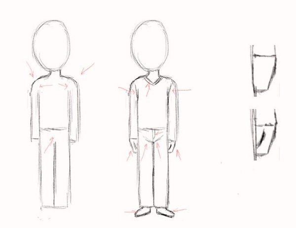 Пошаговый рисунок человека