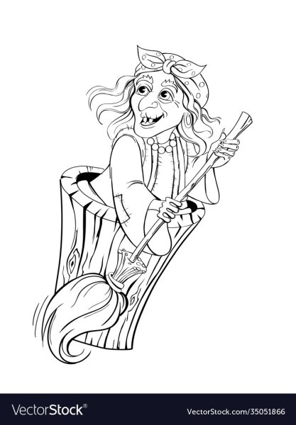 Рисование бабы яги