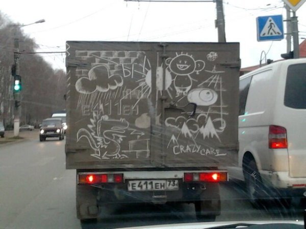 Рисунки на грязных машинах своими руками