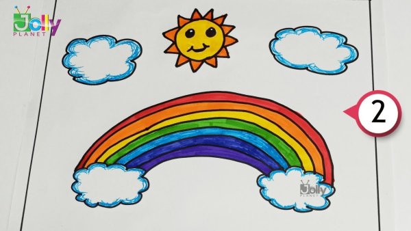 Радуга мультяшная