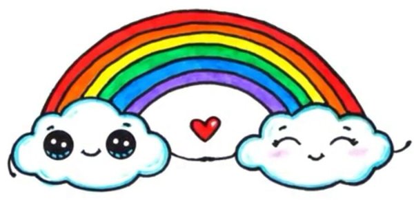 Радуга рисование для детей красками