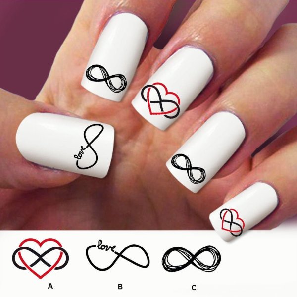 Бесконечность на ногтях