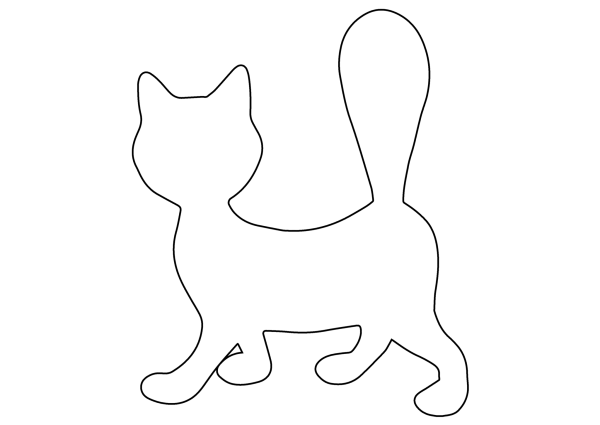 Трафарет кошки